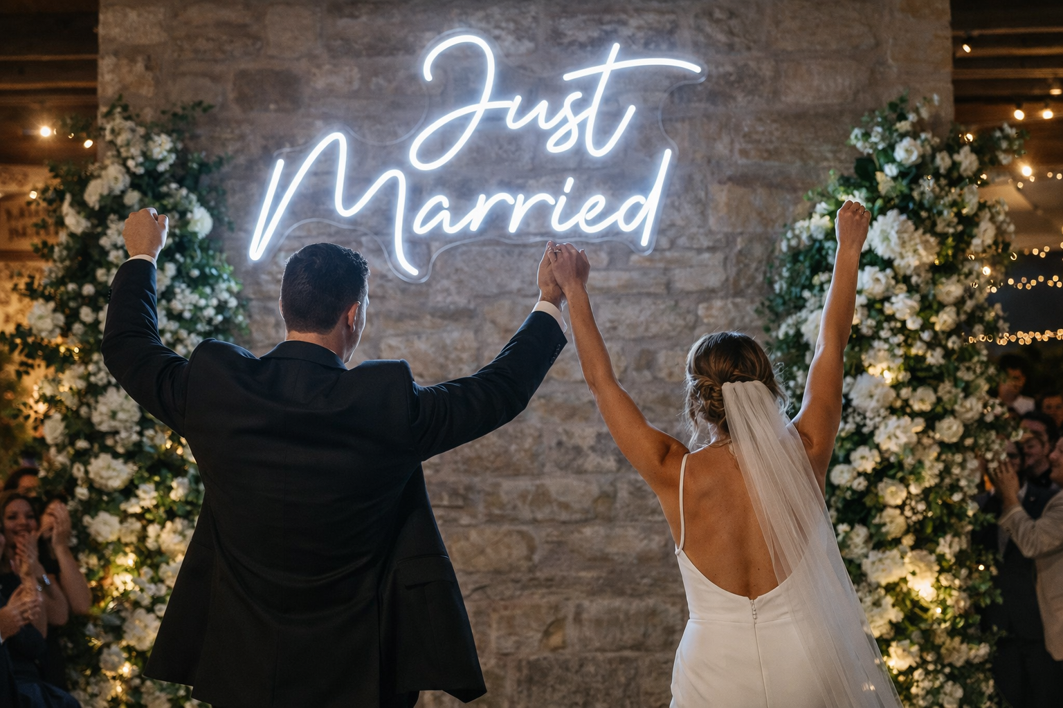 Just Married Individual Neon LED Sign HIRE
