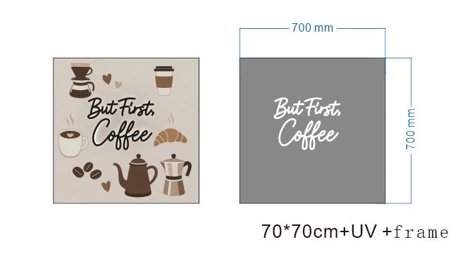 But First Coffee LED Neon UV Printed Framed Sign