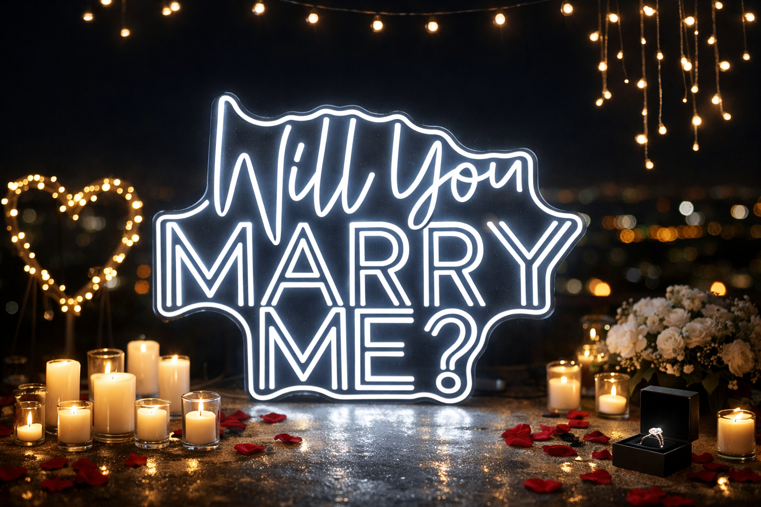 Will You Marry Me Neon LED Individual Sign