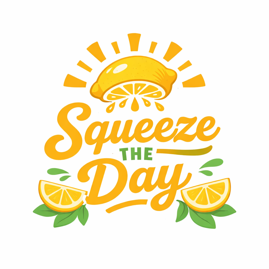 Squeeze The Day LED Neon UV Printed Framed Sign