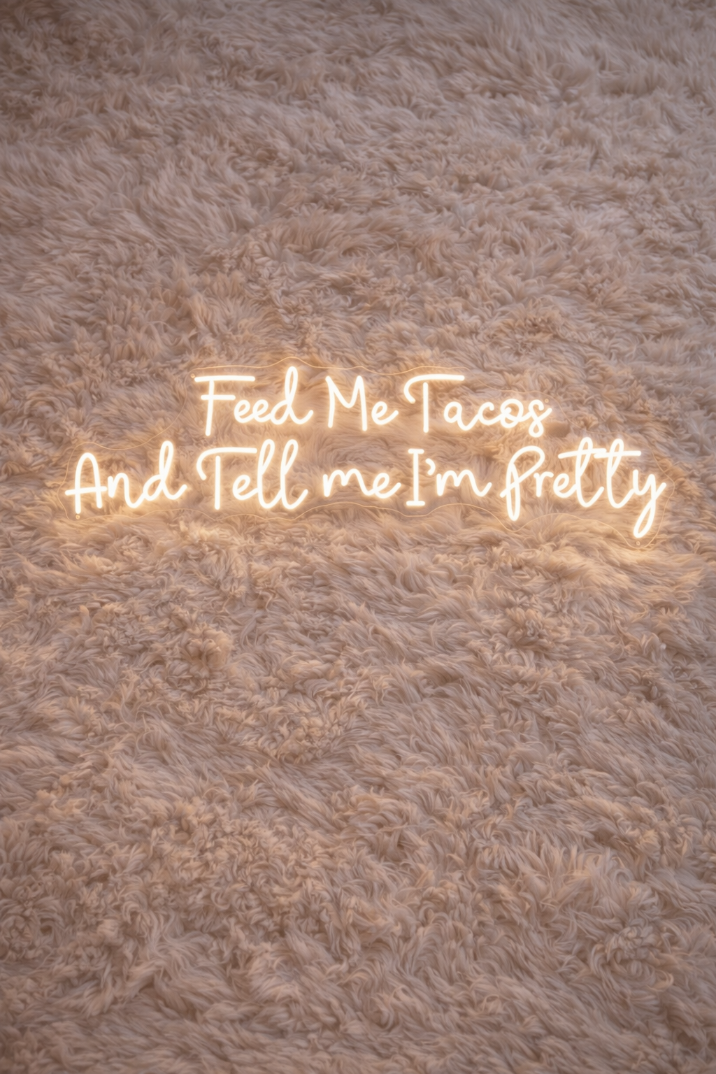 Feed Me Tacos And Tell Me I'm Pretty Neon LED Individual Sign