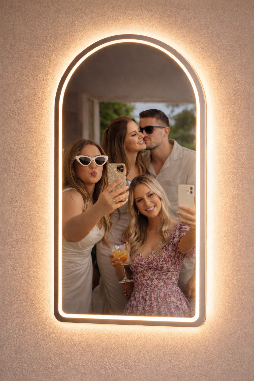 Arch Mirror Effect Neon LED sign 120cm