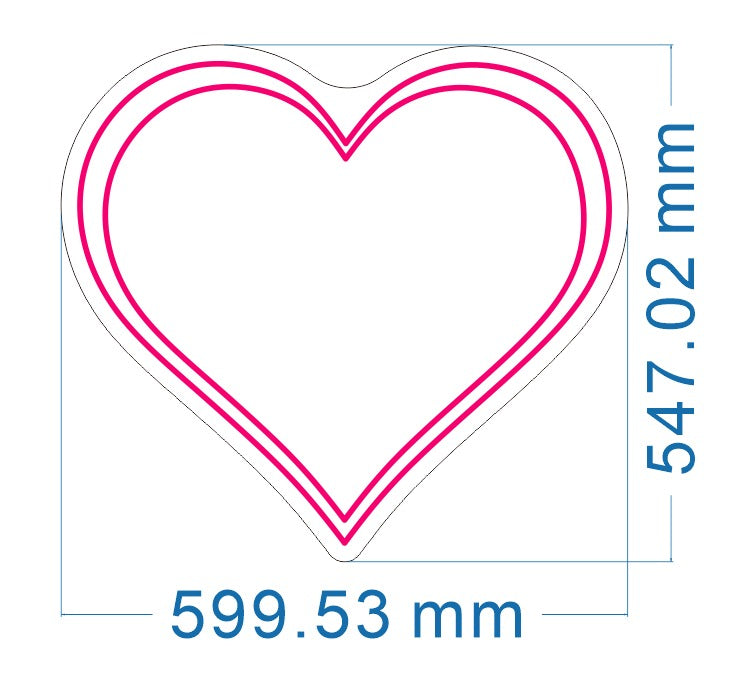 Heart Shape Mirror Effect Neon LED sign