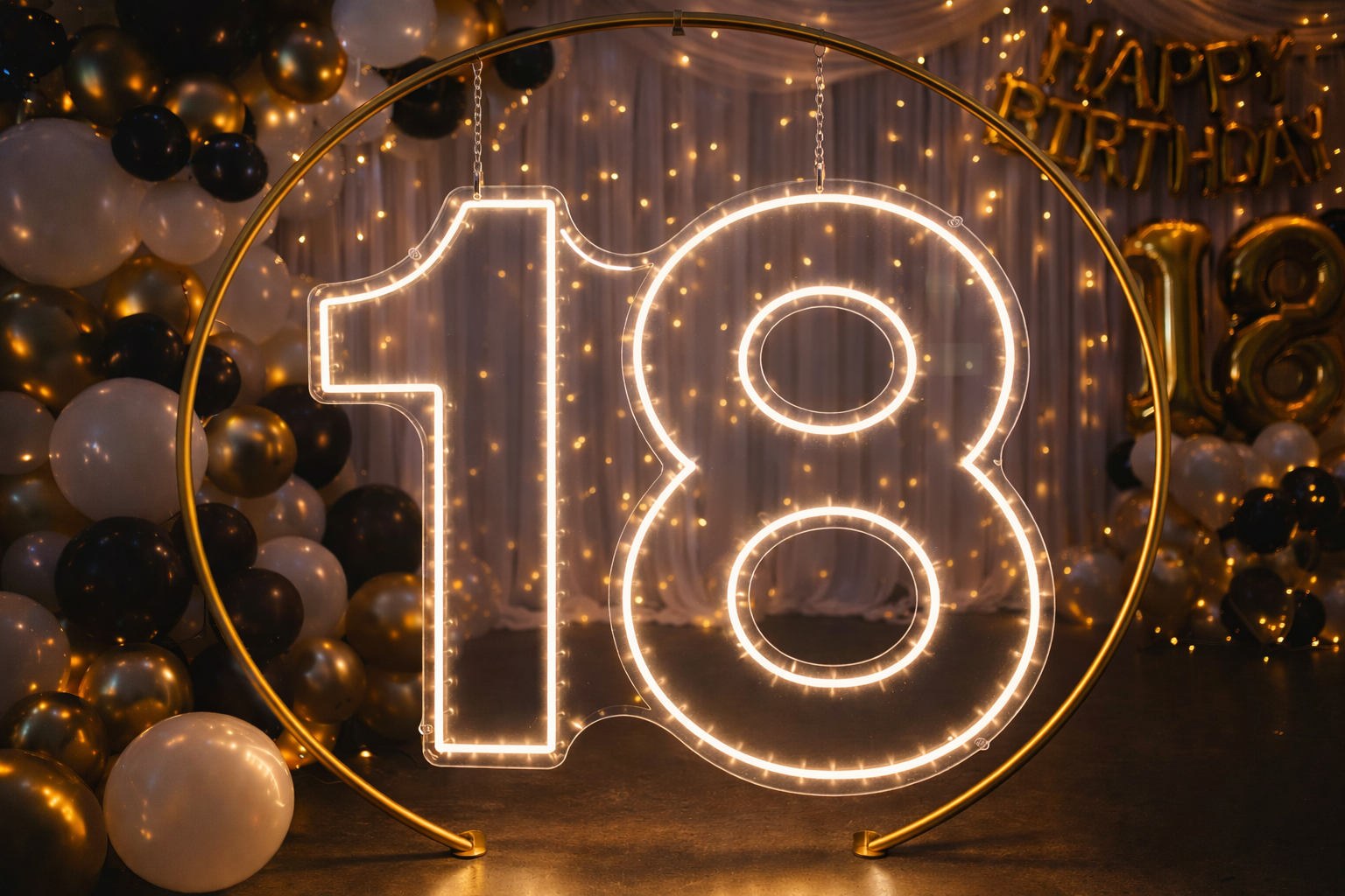 18 Individual Neon LED Sign