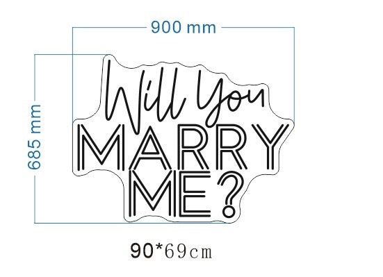 Will You Marry Me Neon LED Individual Sign