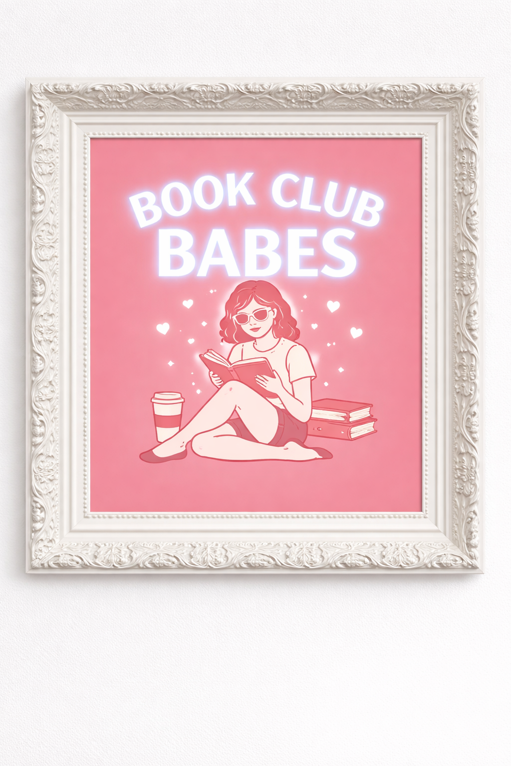 Book Club Babes LED Neon UV Printed Framed Sign