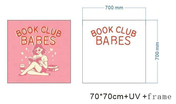 Book Club Babes LED Neon UV Printed Framed Sign