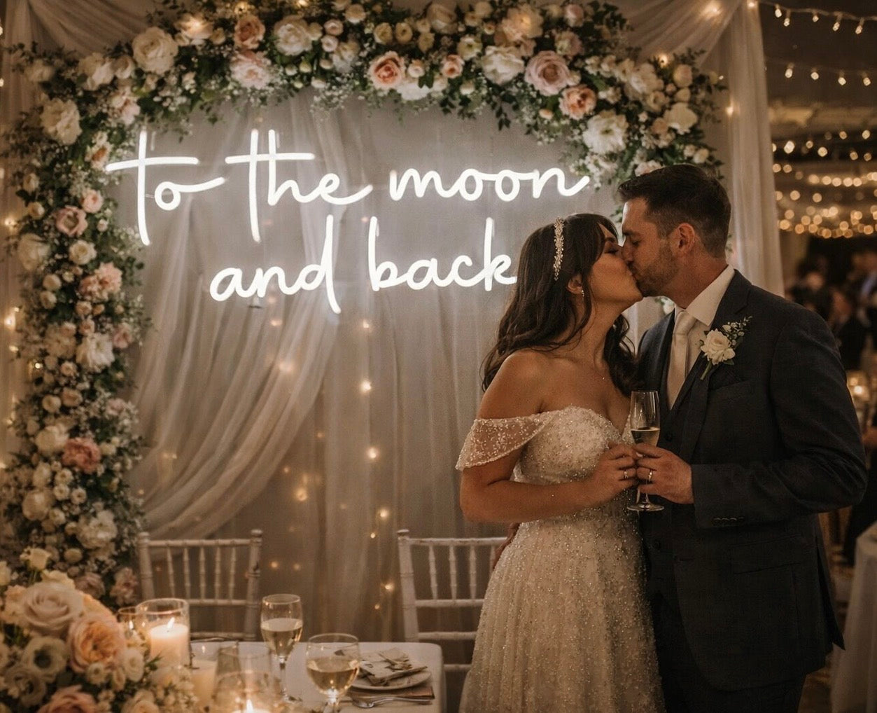 To The Moon And Back Neon LED Individual Sign