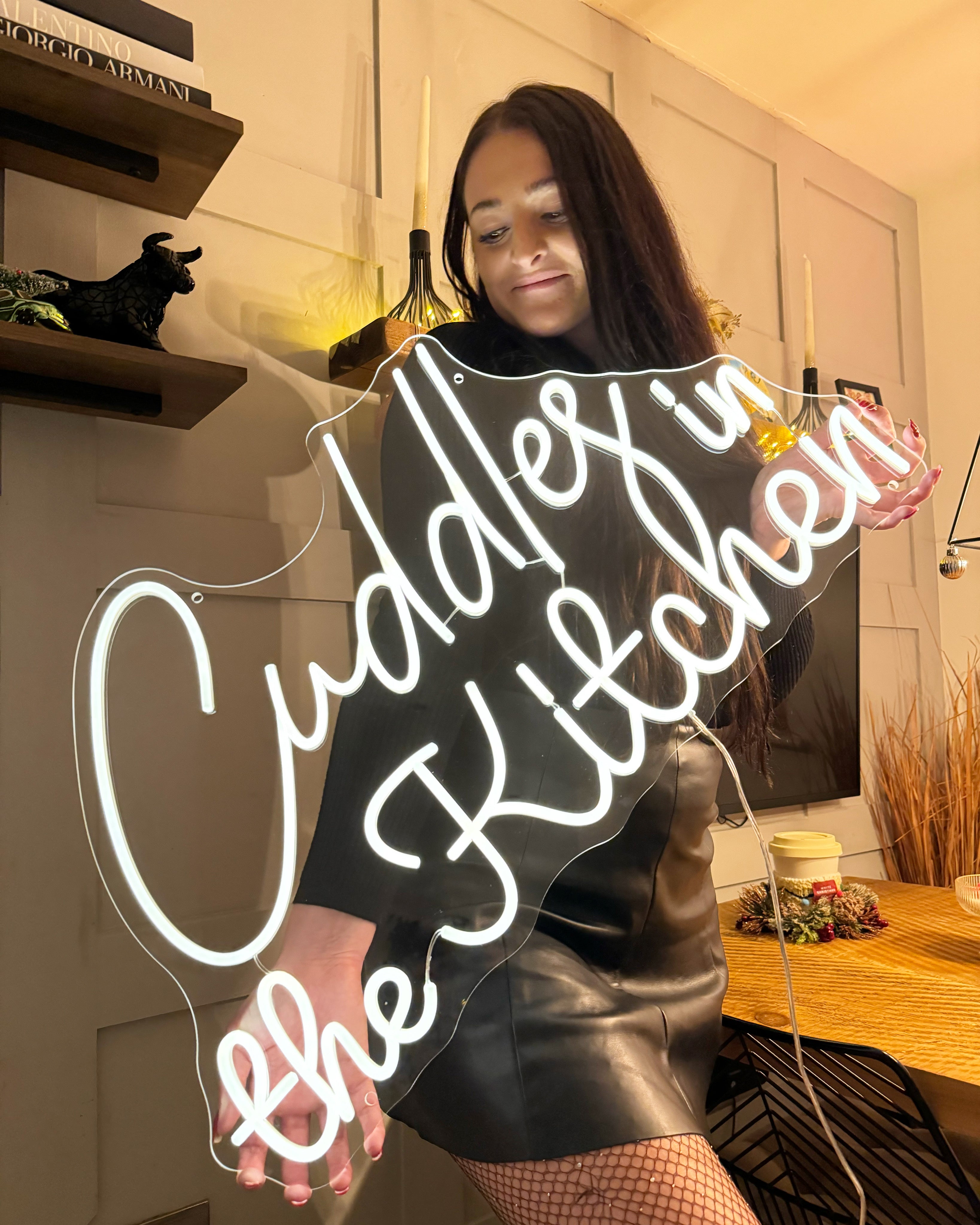Cuddles In The Kitchen Individual LED Sign