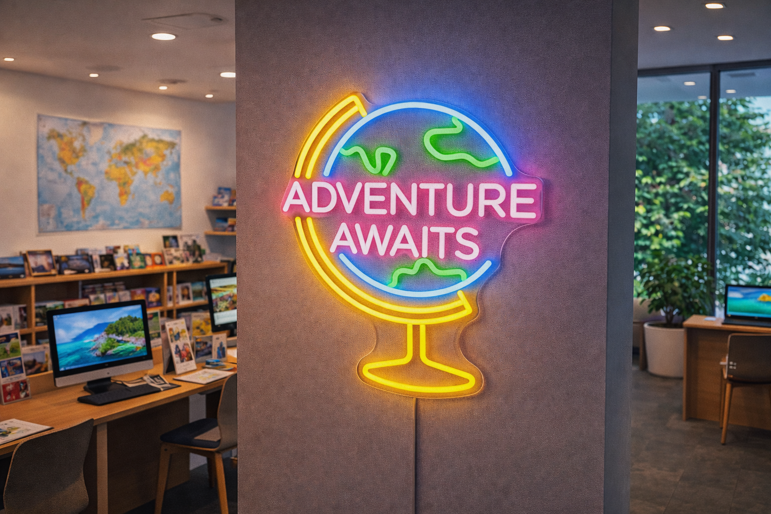 Adventure Awaits Neon LED Individual Sign