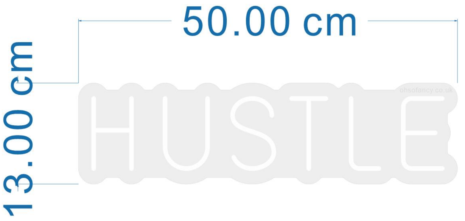 HUSTLE Individual LED Sign