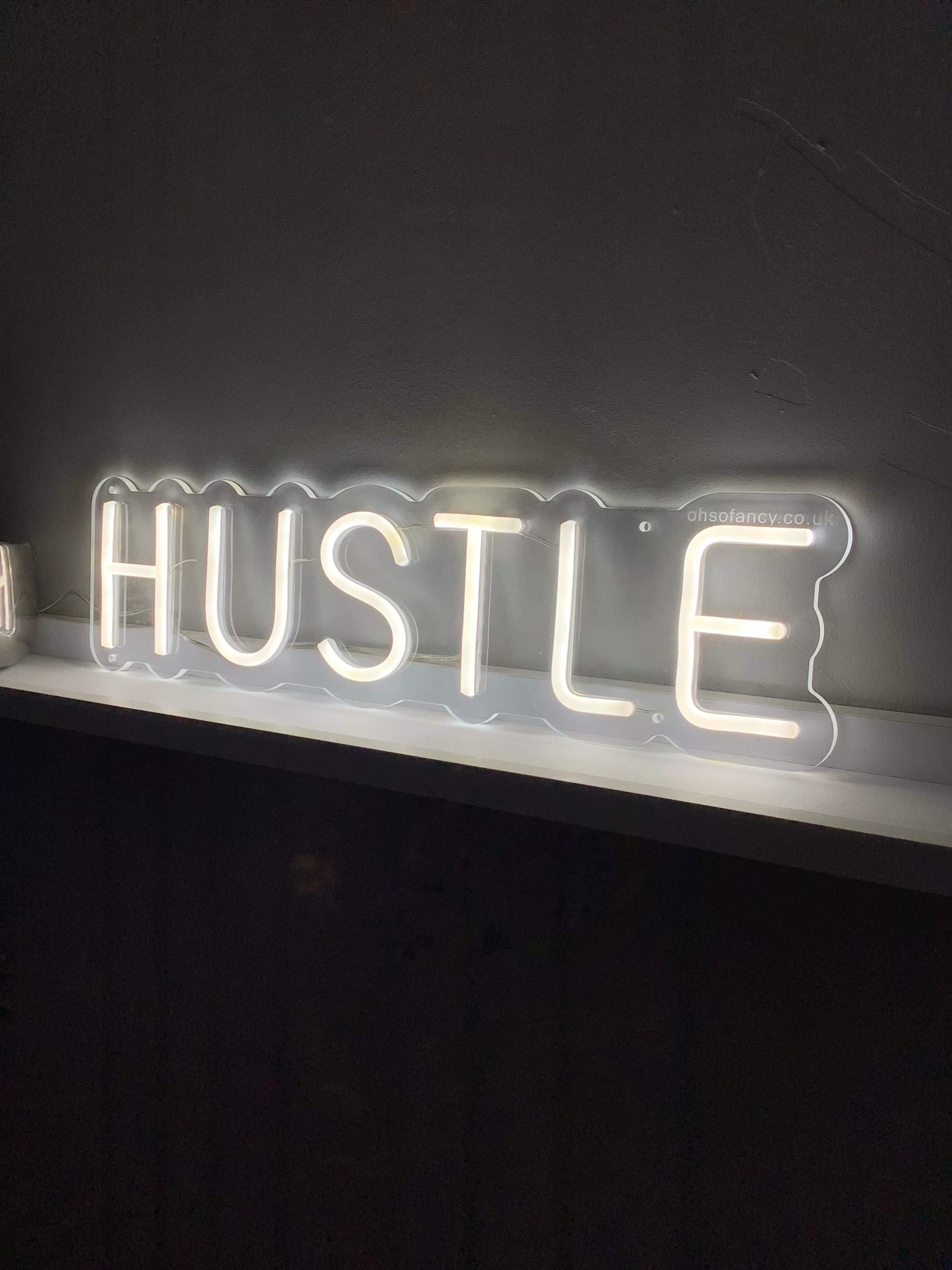 HUSTLE Individual LED Sign