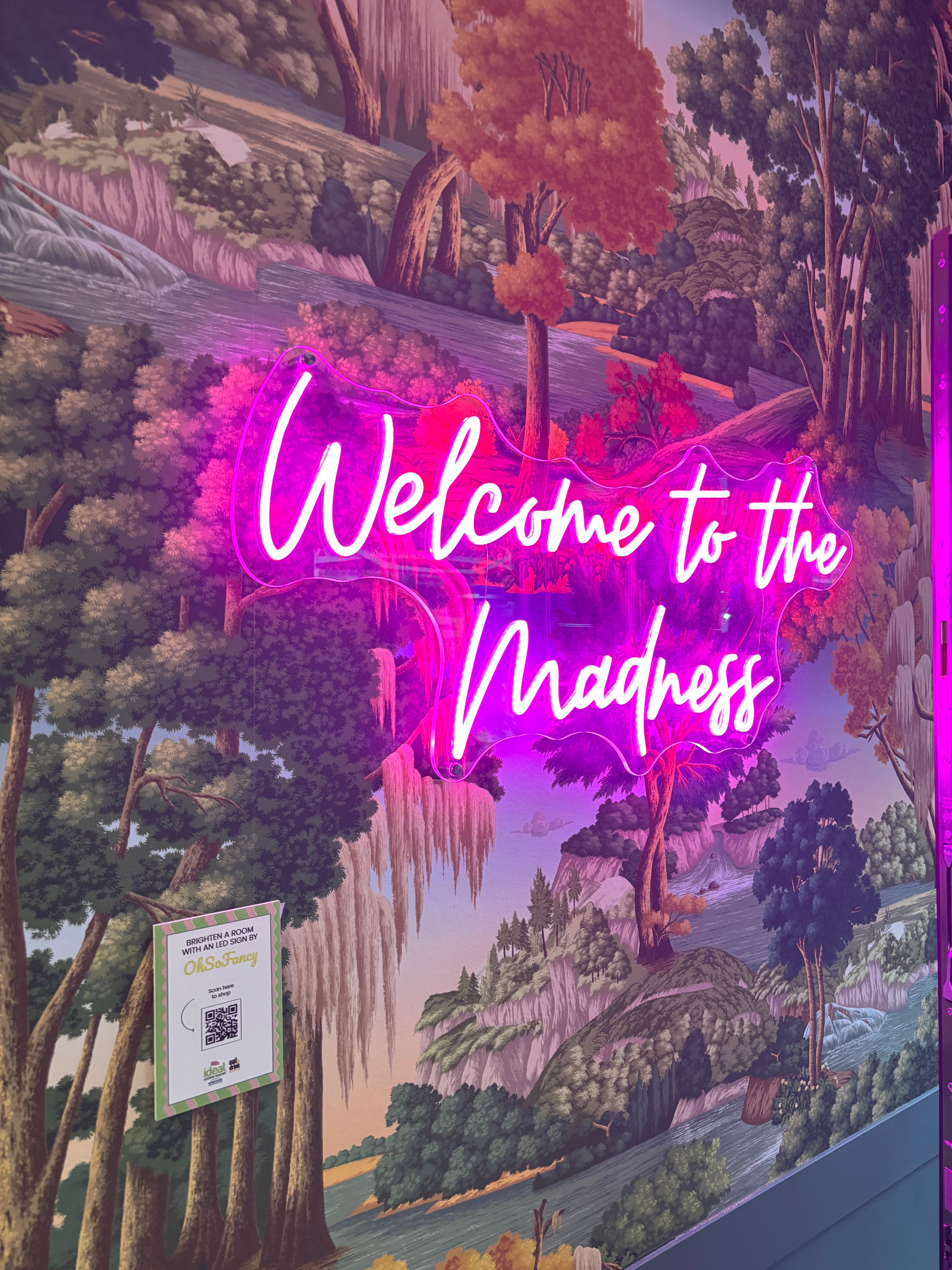Welcome To The Madness Individual Neon LED Sign