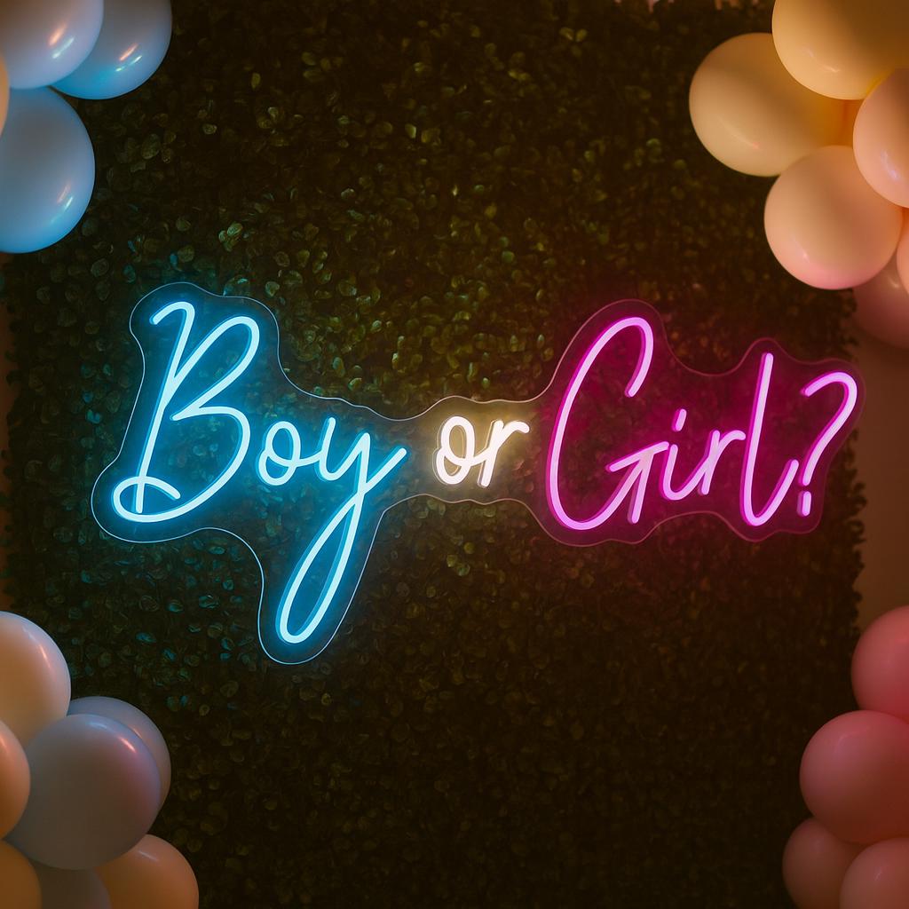 Boy Or Girl Individual Neon LED Sign HIRE