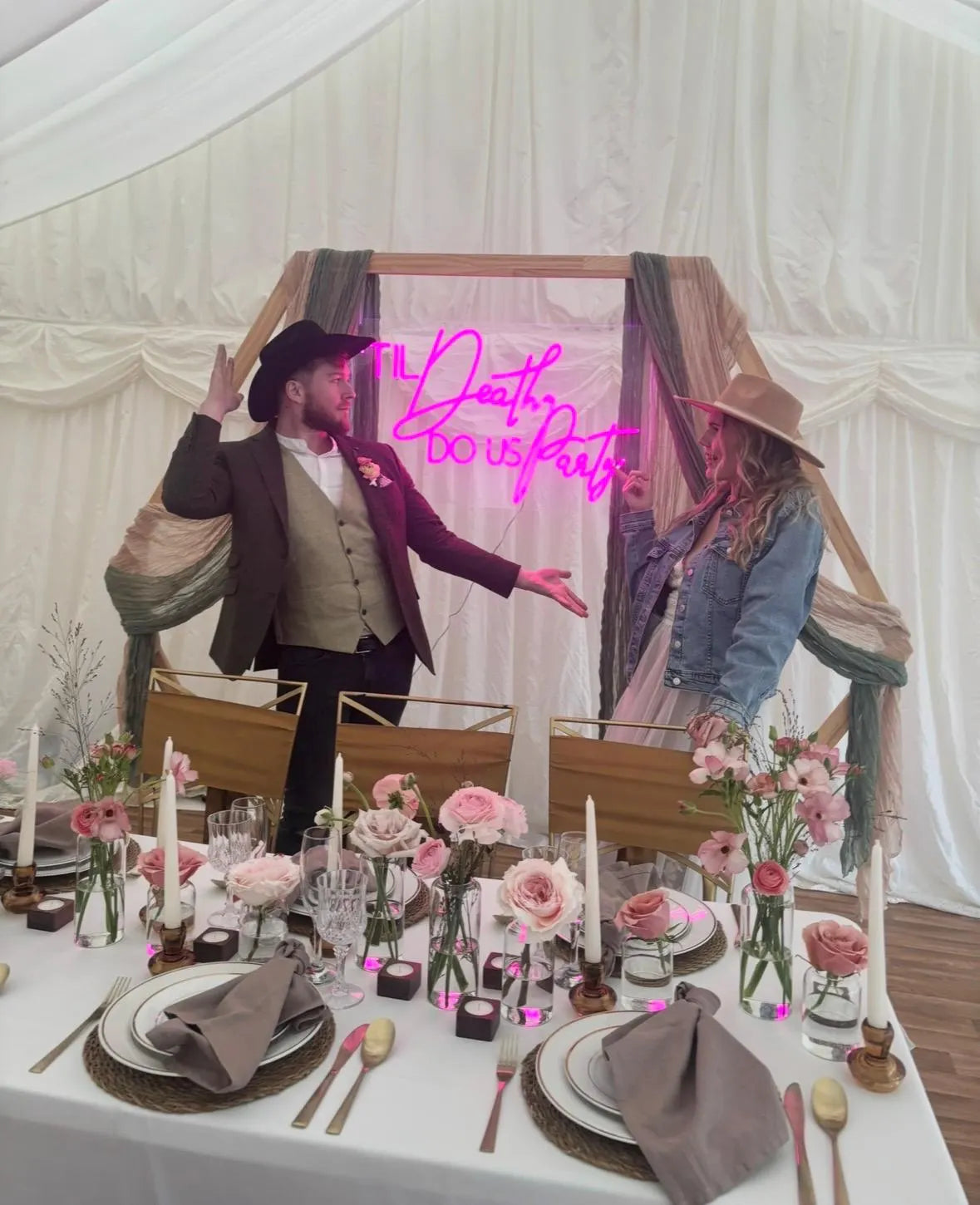 'Til Death Do Us Party Individual Neon LED Sign HIRE