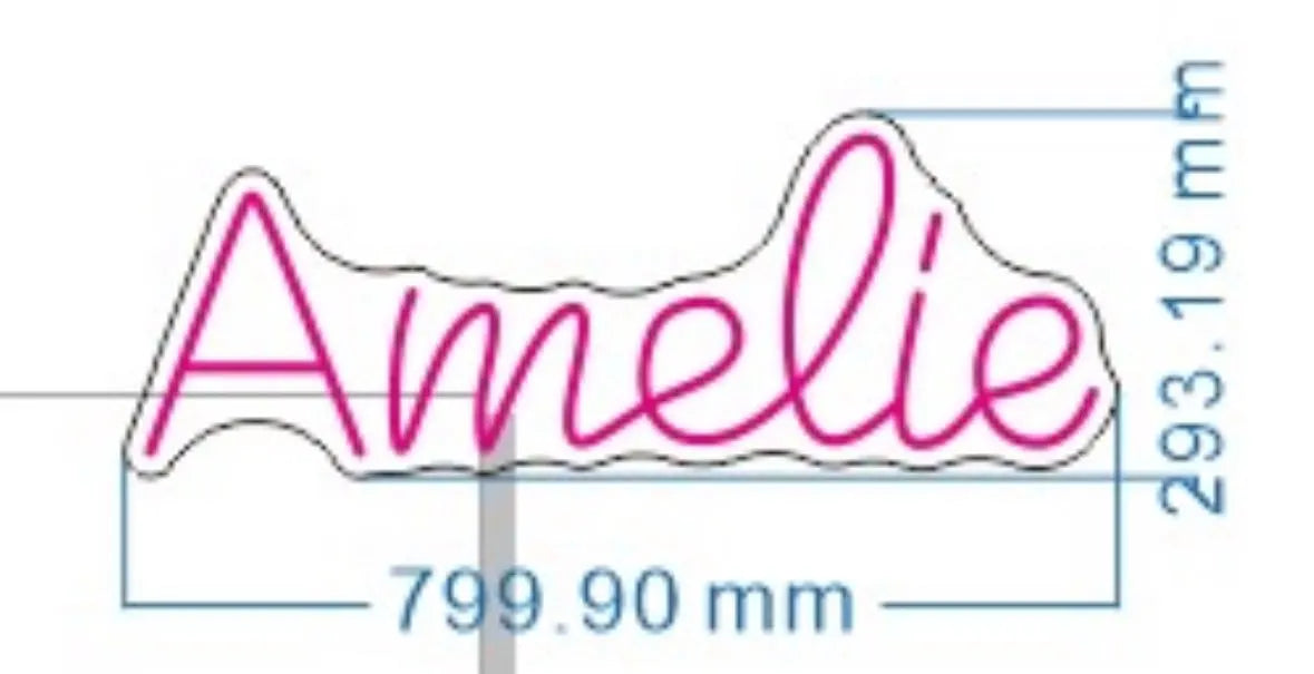 Amelie Custom Name Neon LED Individual Sign