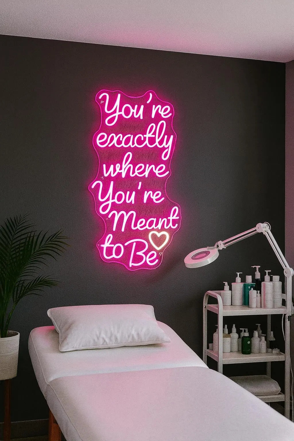 You're Exactly Where You're Meant To Be Neon LED Individual Sign