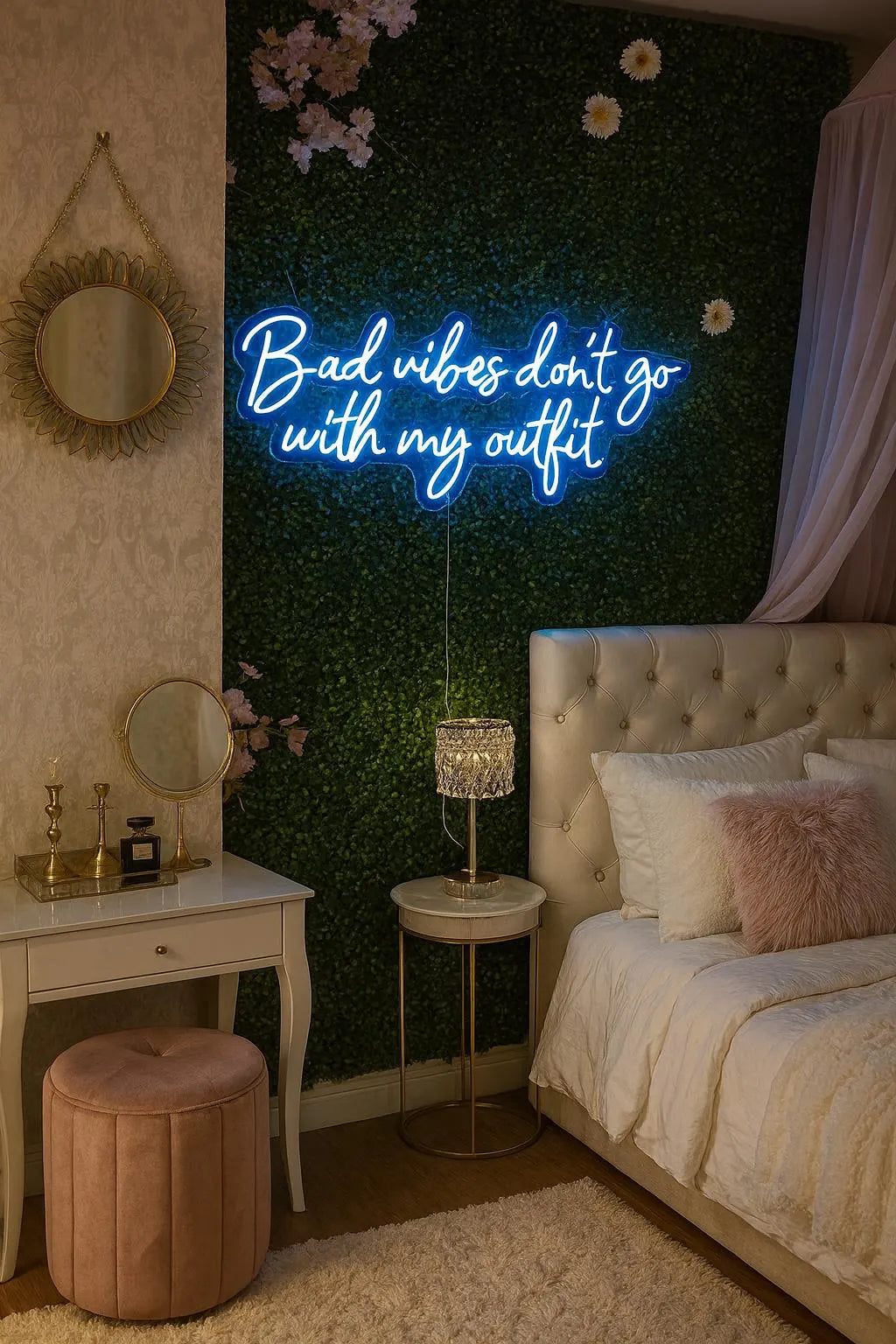 Bad Vibes Don't Go With My Outfit Neon LED Individual Sign