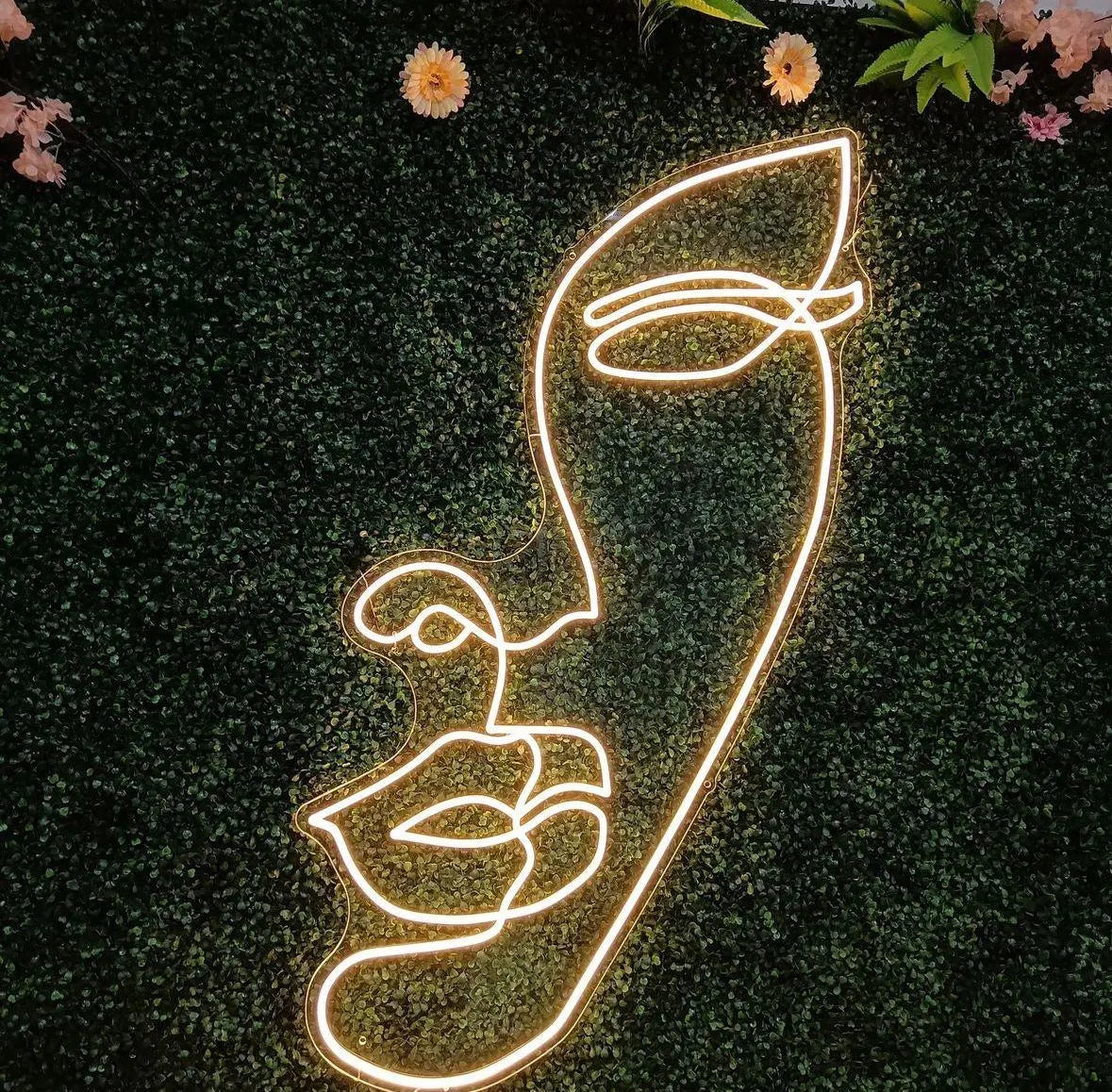 Abstract Face Neon LED Individual Sign