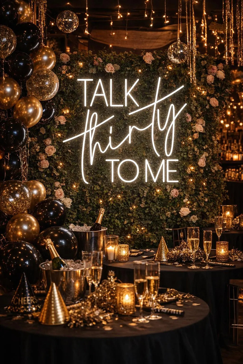 Talk Thirty To Me Neon LED Individual Sign