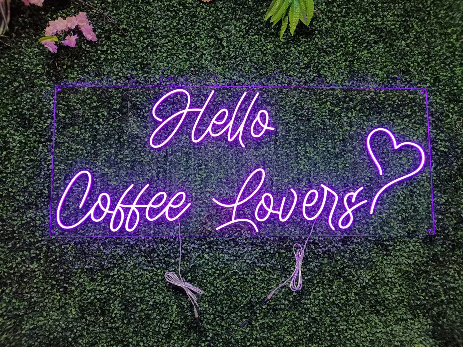 Hello Coffee Lovers Neon LED Individual Sign