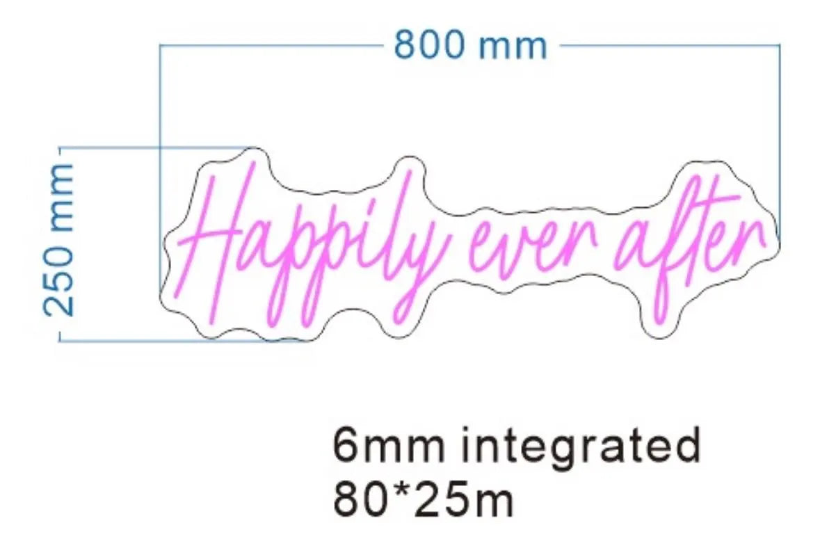 Happily Ever After Neon LED Individual Sign