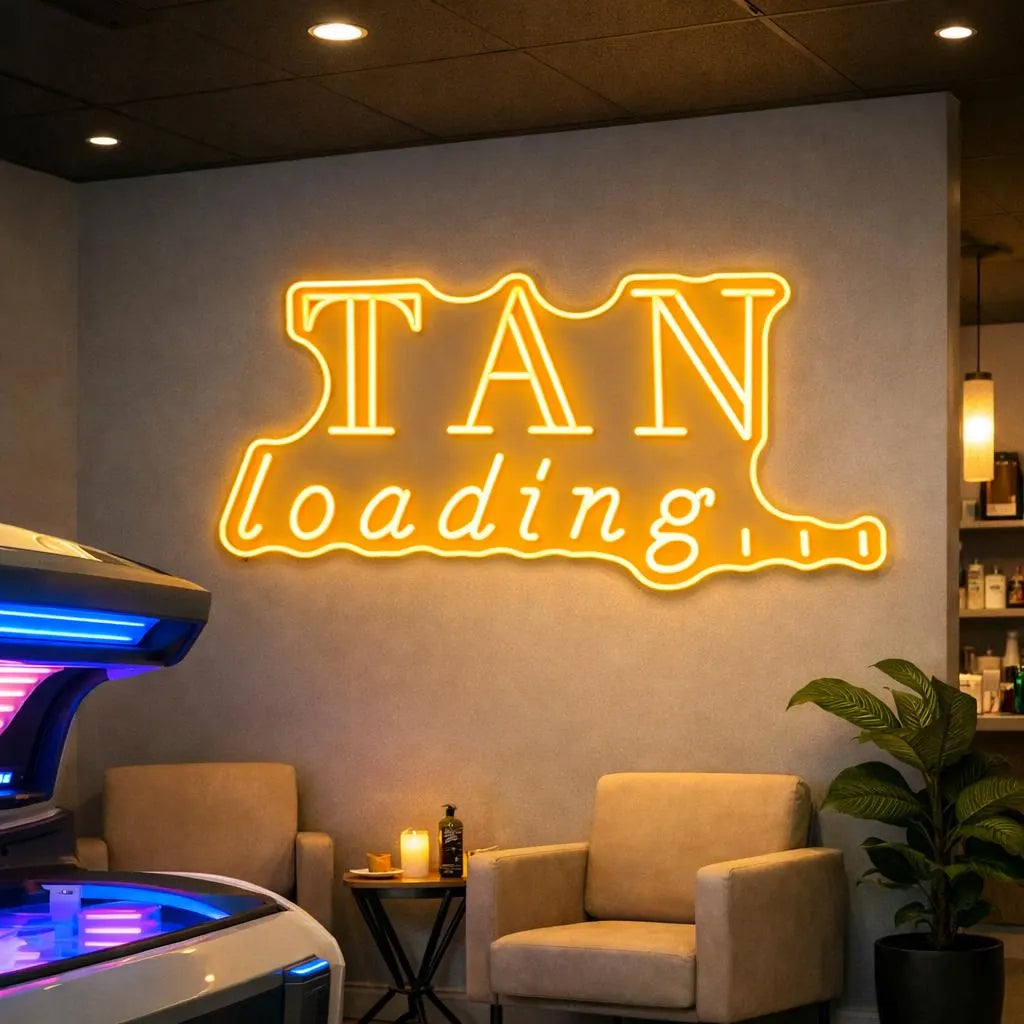 Tan Loading Neon LED Individual Sign