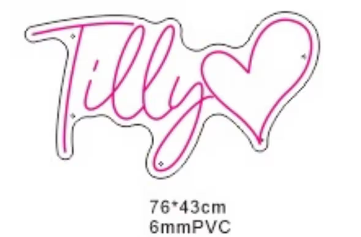 Tilly Custom Neon LED Individual Sign