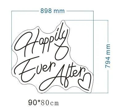 Happily Ever After Individual Neon LED Sign HIRE