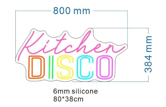 Kitchen Disco Individual LED Sign