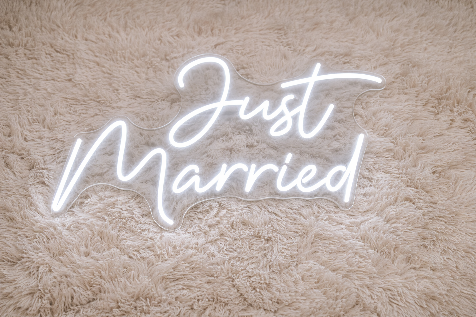 Just Married Individual Neon LED Sign HIRE