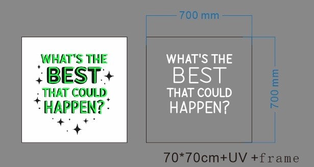 What's The Best That Could Happen LED Neon UV Printed Framed Sign