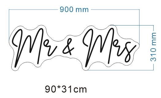 Mr & Mrs Neon LED Individual Sign