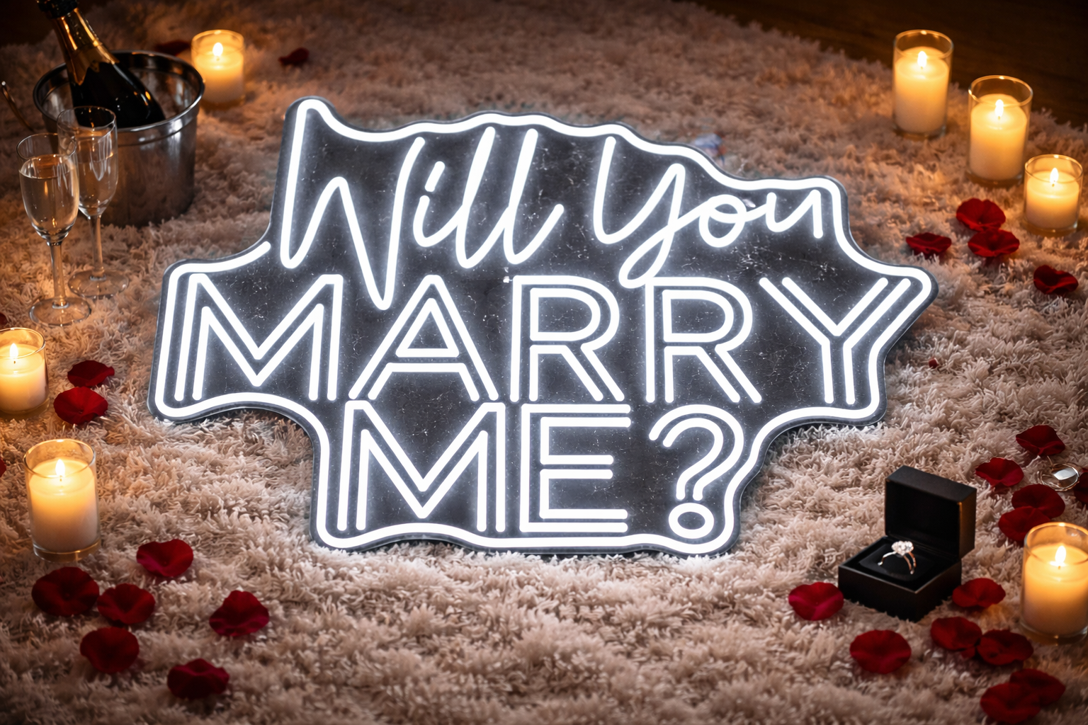 Will You Marry Me Neon LED Individual Sign