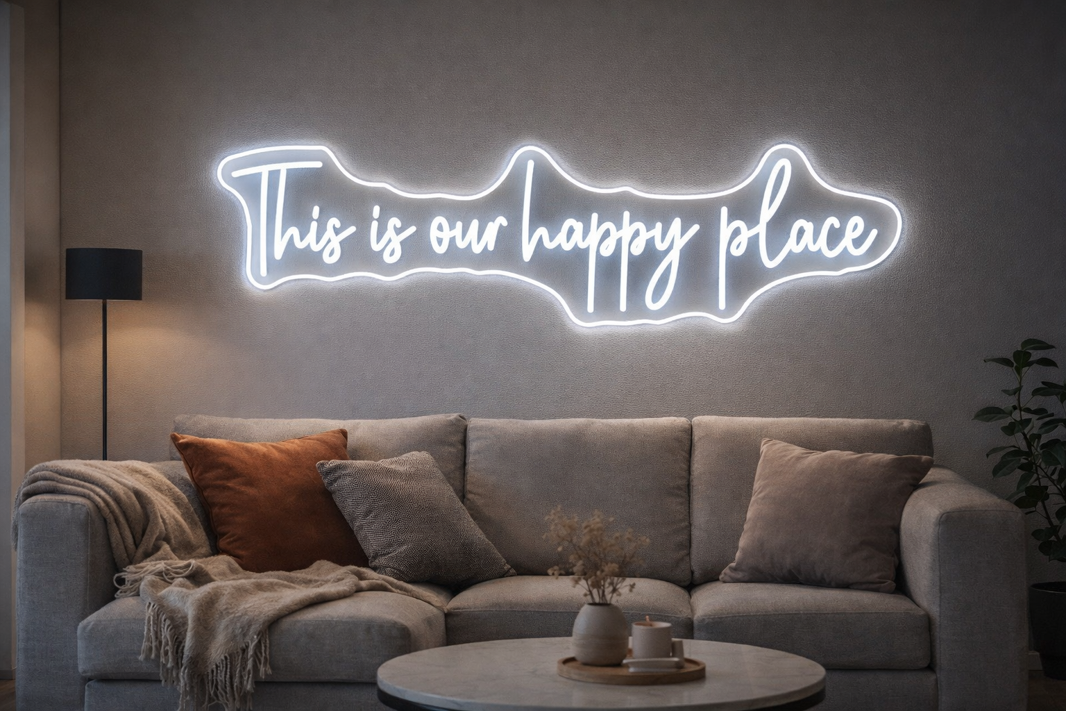 This Is Our Happy Place Neon LED Sign
