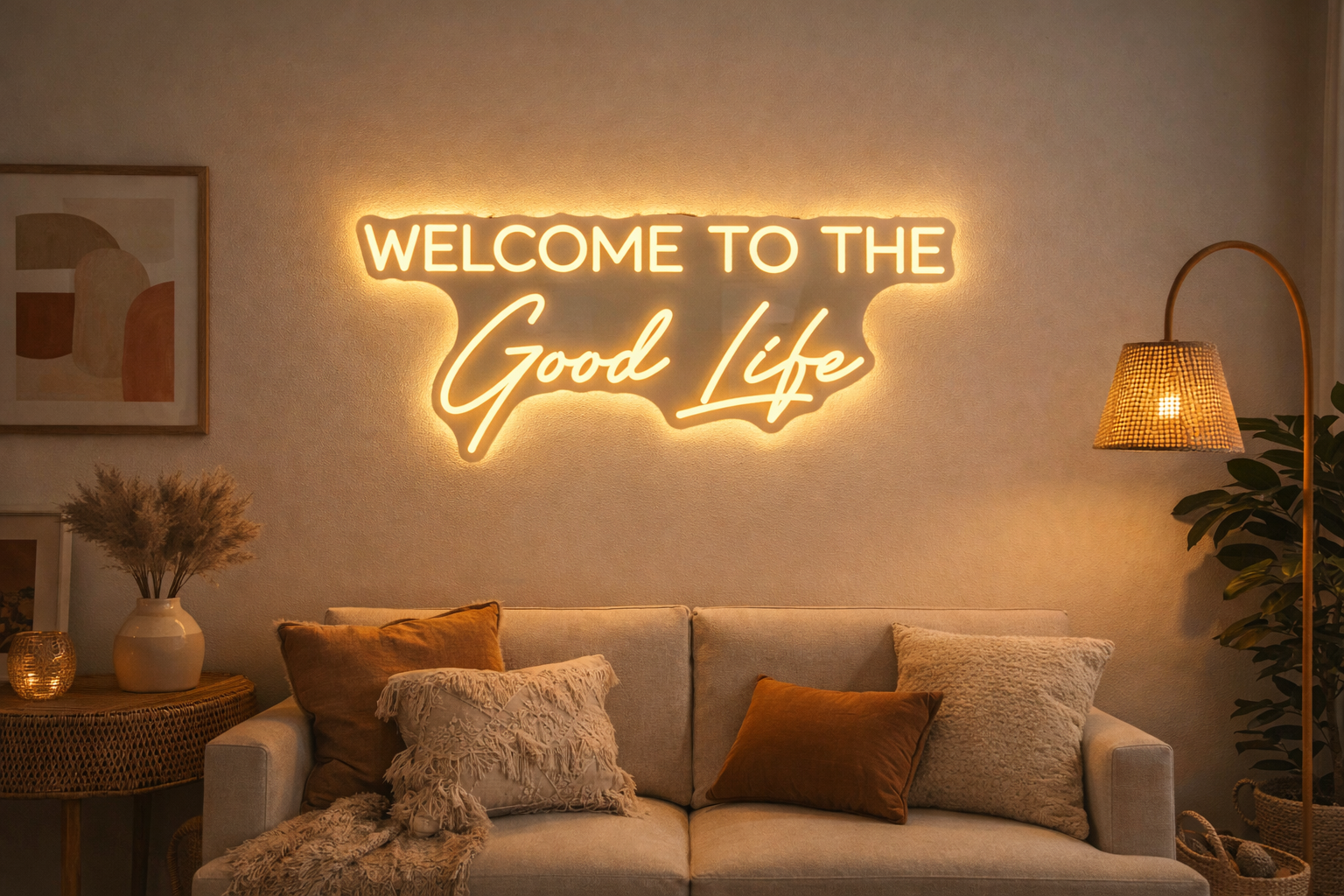 Welcome To The Good Life Neon LED Individual Sign