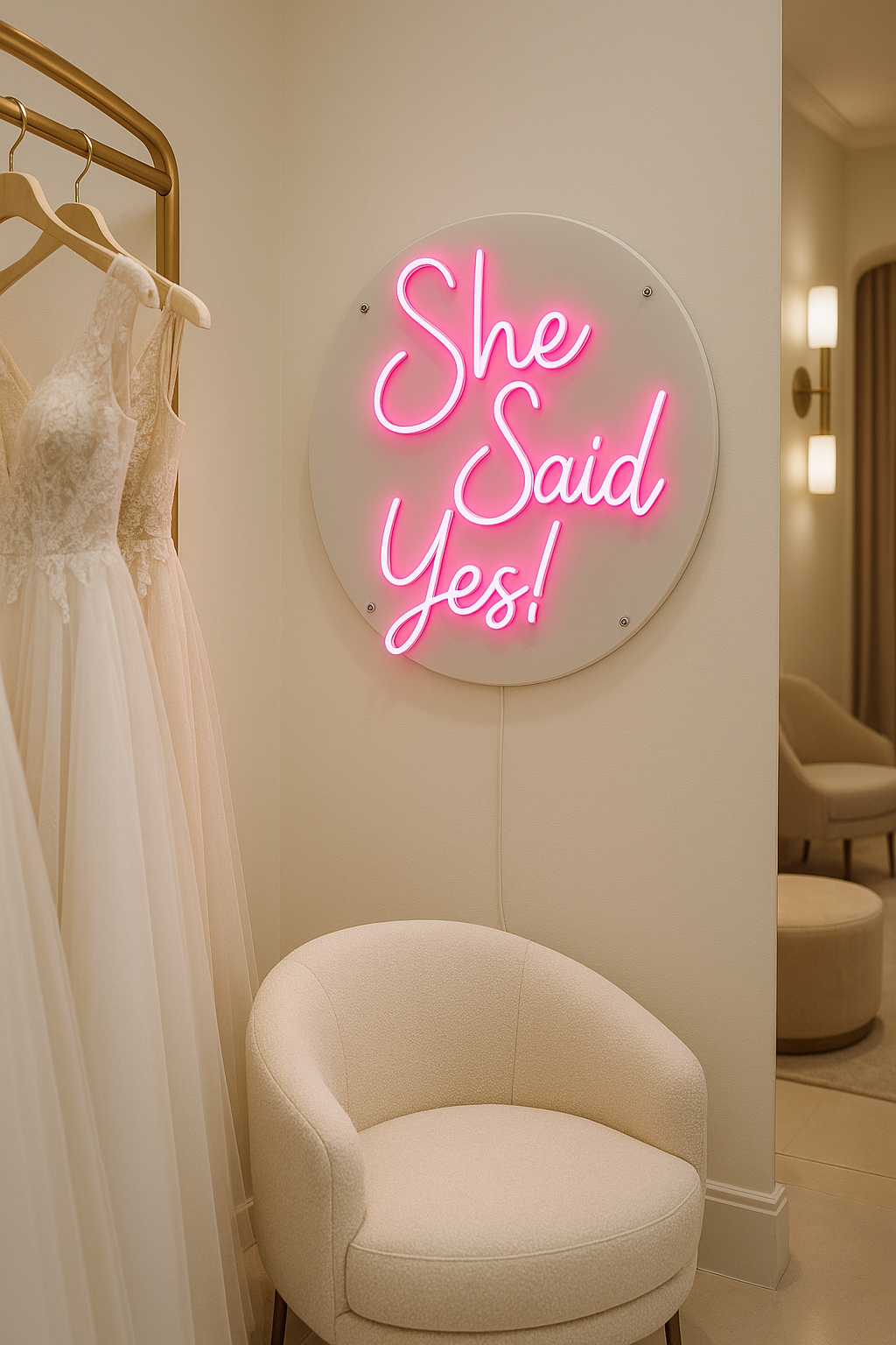 She Said Yes! Individual Neon LED Sign