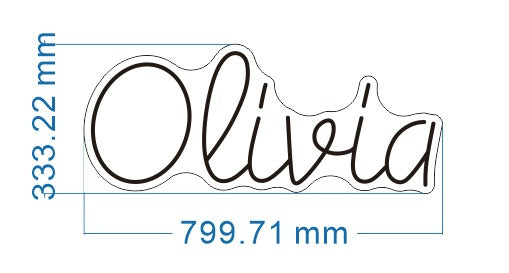 Olivia Individual LED Sign