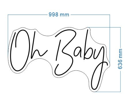 Oh Baby Individual Neon LED Sign