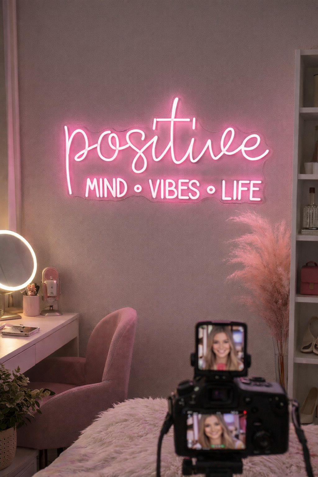 Positive Mind Vibes Life Neon LED Individual Sign