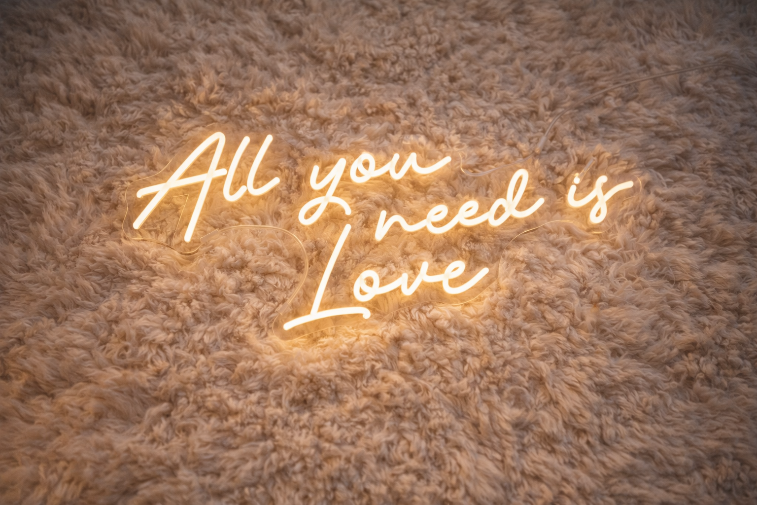 All You Need Is Love Individual Neon LED Sign HIRE