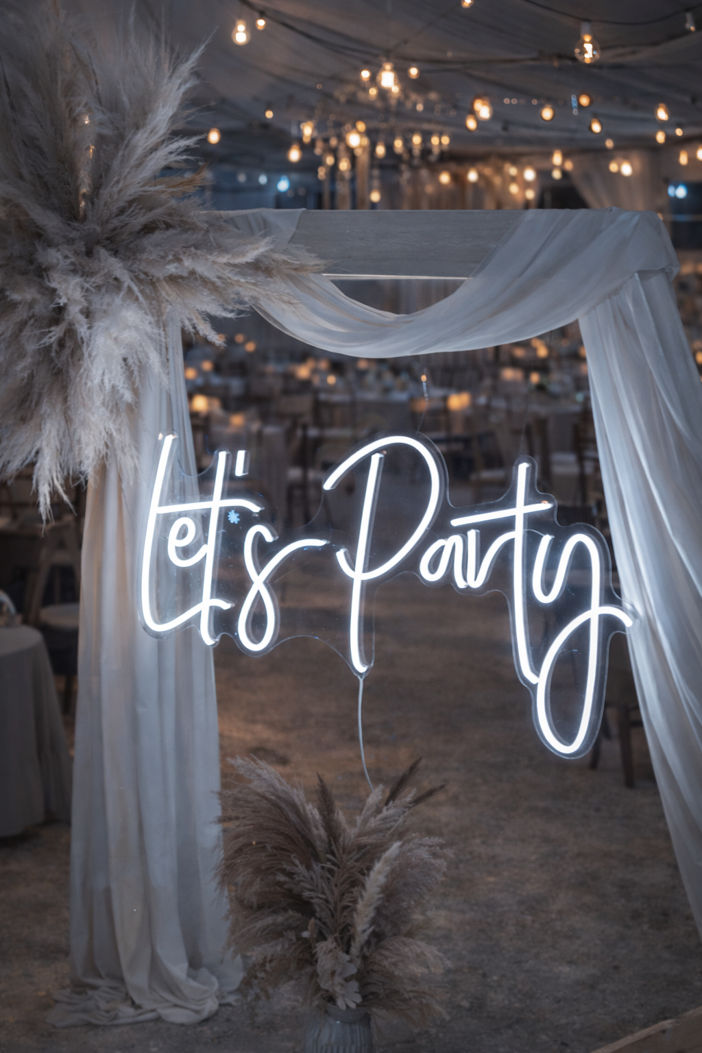Let's Party Individual Neon LED Sign HIRE