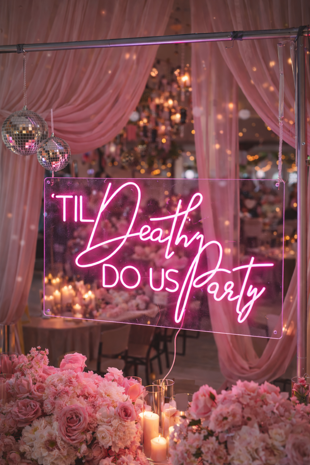 'Til Death Do Us Party Individual Neon LED Sign HIRE