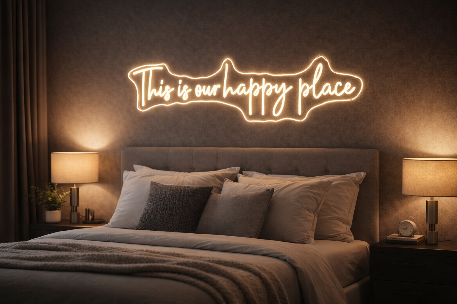 This Is Our Happy Place Neon LED Sign