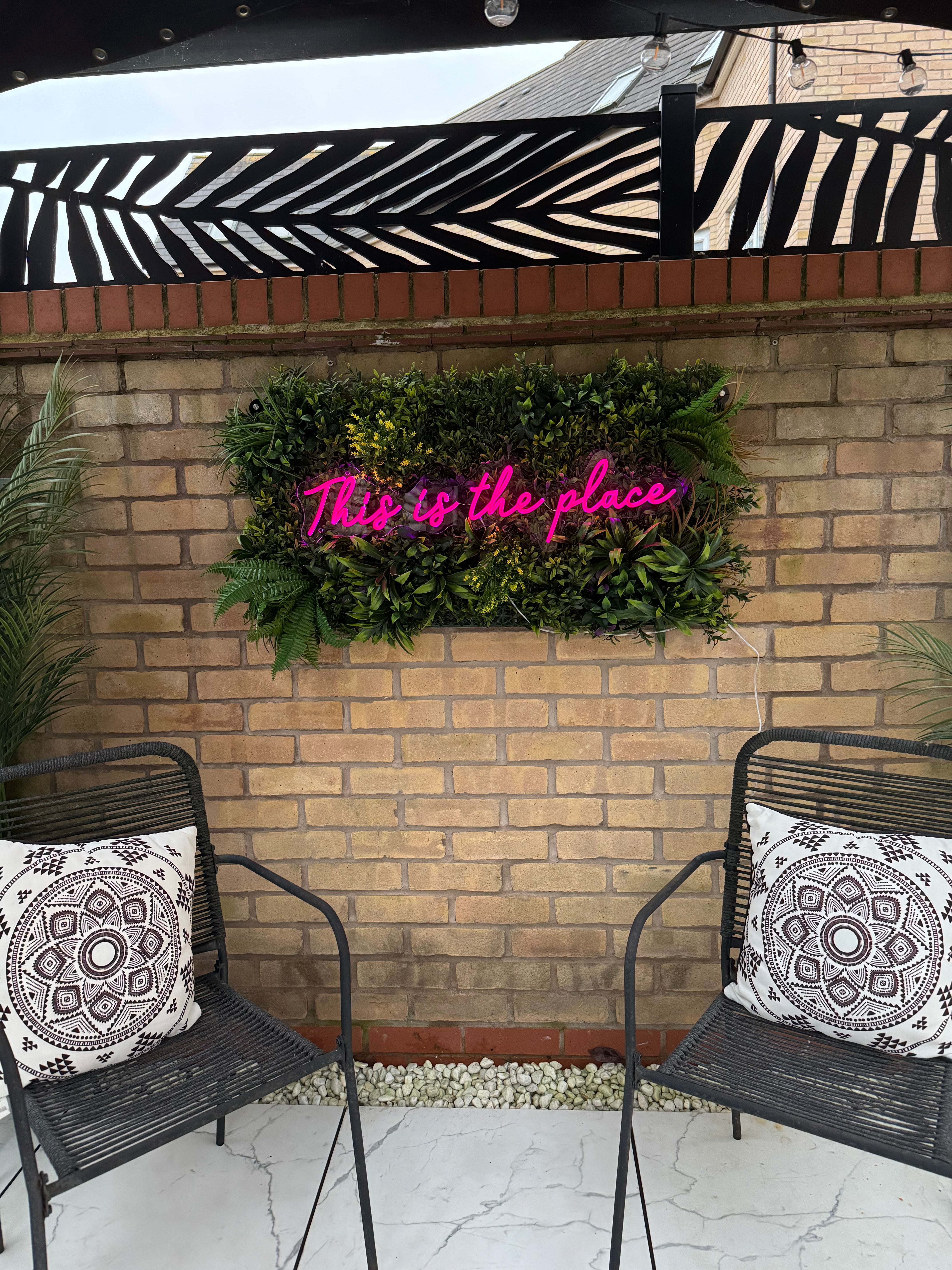 This Is The Place Tropical Framed LED sign