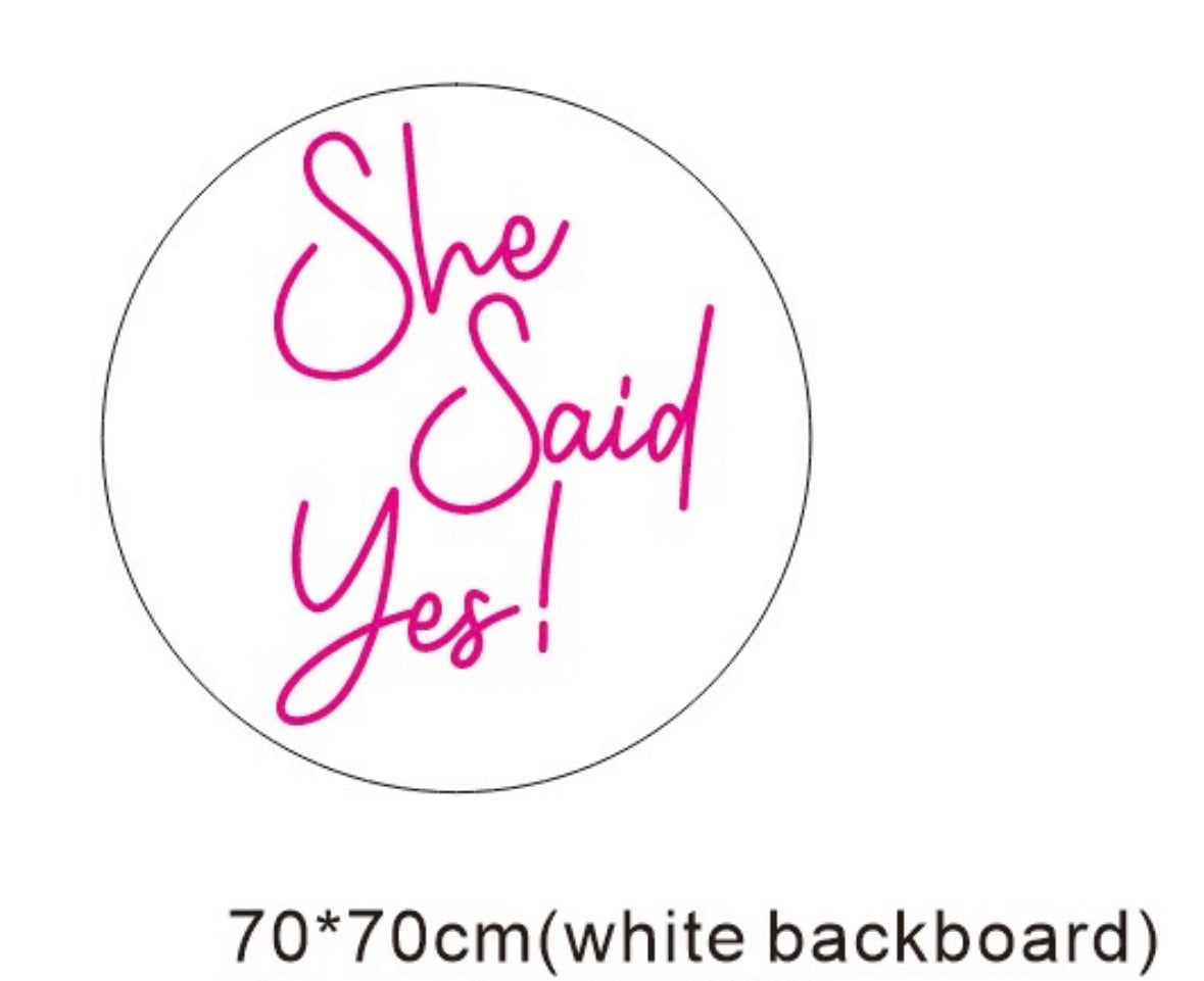 She Said Yes! Individual Neon LED Sign