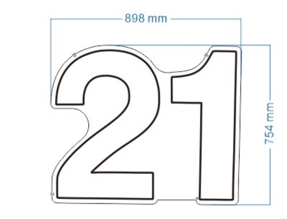 21 Individual Neon LED Sign