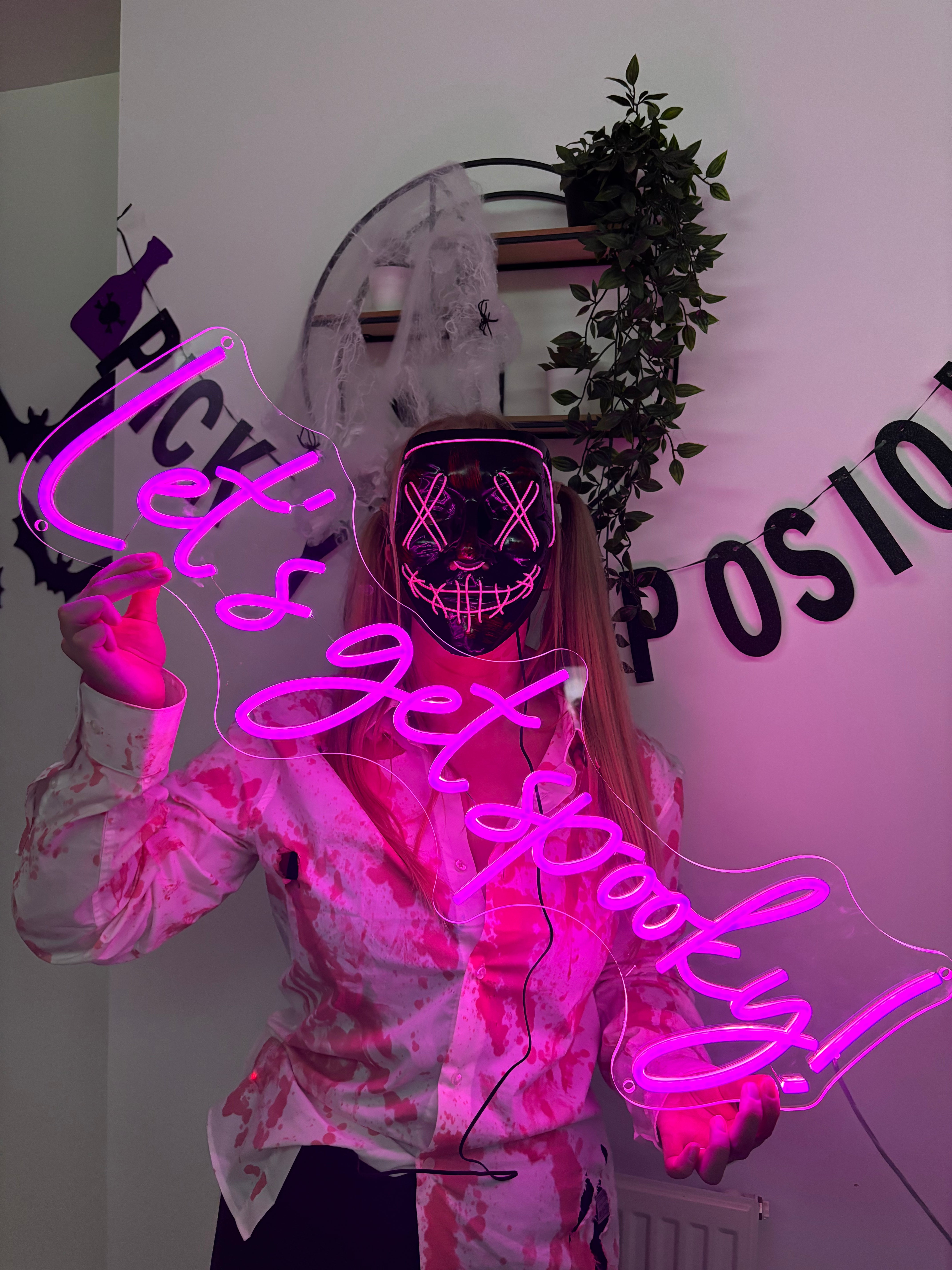 Let's Get Spooky Individual LED Sign