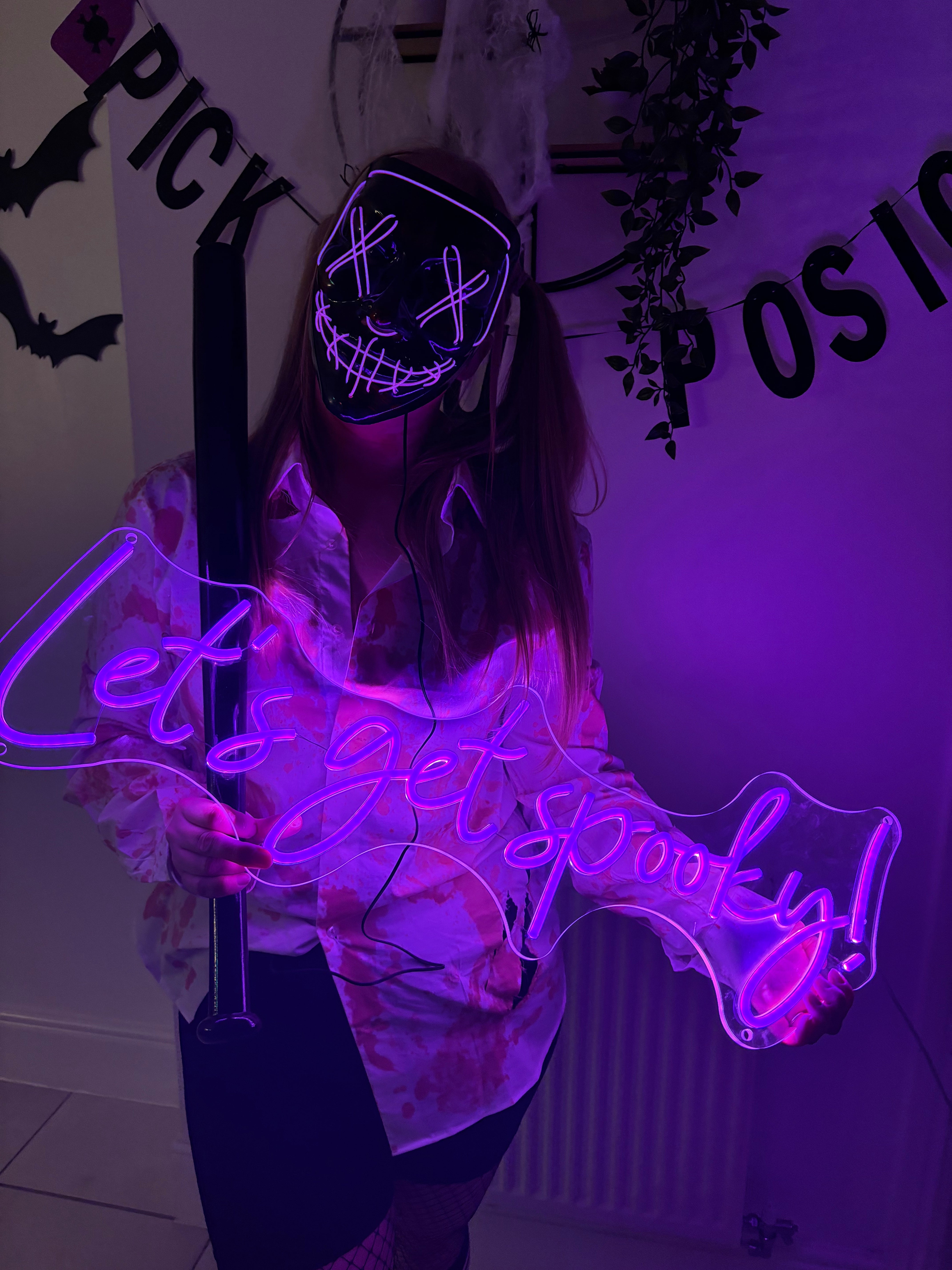 Let's Get Spooky Individual LED Sign