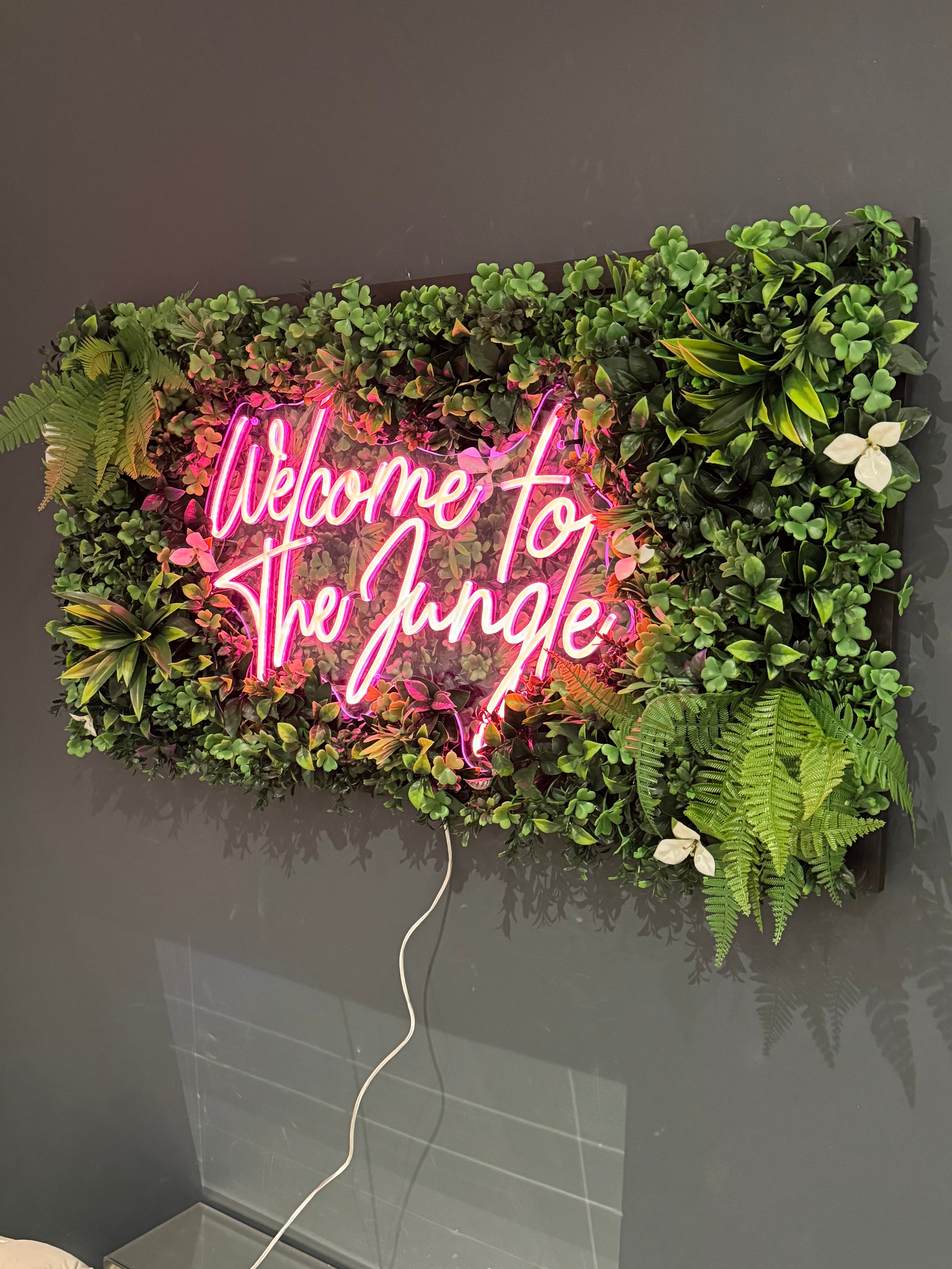 Welcome to the Jungle Tropical Framed LED sign